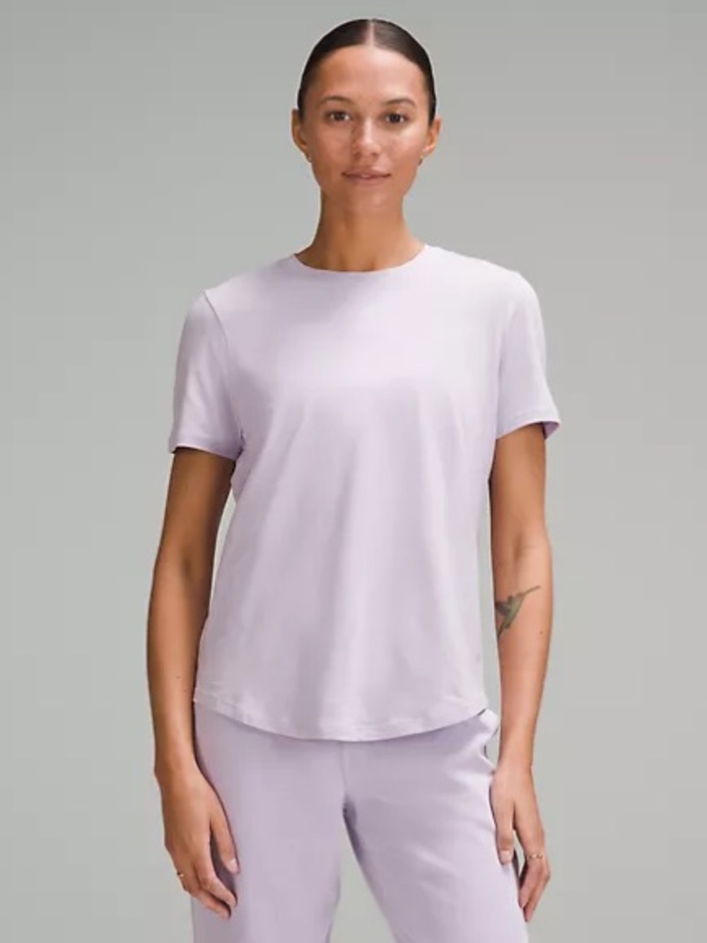 Lululemon Love Curved-Hem Crewneck T-Shirt - Lilac Ether, Size 8